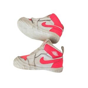 Rare vintage nike Air Jordan 1 Crib Toddler Baby High Top Shoes White Pink